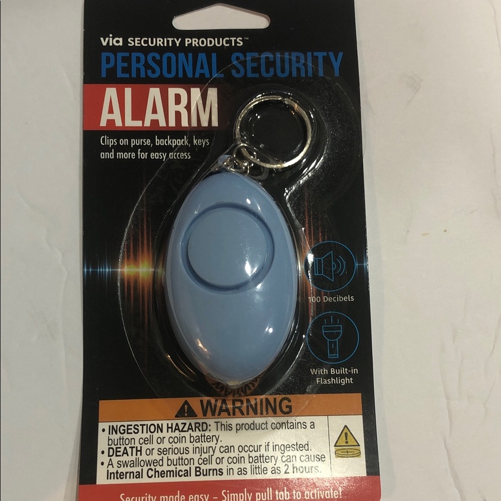 Personal Security‎ 100 decibels clip on alarm with built in flashlight